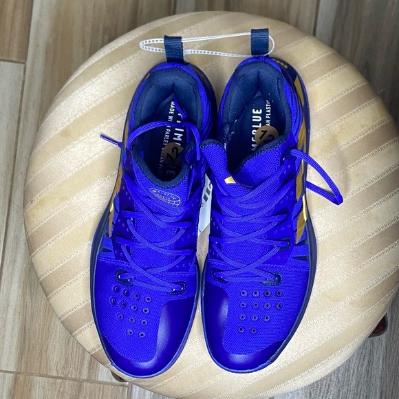 Adidas Stable Next generation Size 12 Colors Royal Blue Gold & Black - Picture 4 of 4